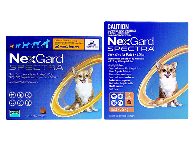 NexGard Spectra Chewable Tablets for Dogs 2-3.5kg 3tablets 