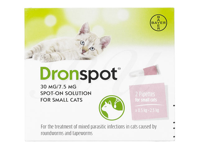 ドロンスポット0.35ml(猫用/0.5～2.5kg)  内部寄生虫駆除  猫用  ペット医薬品個人輸入うさパラ通販
