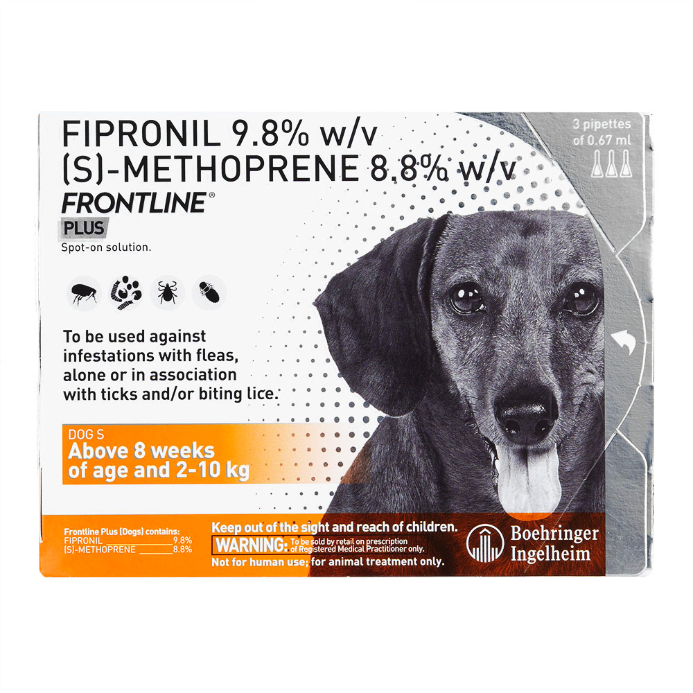 フロントラインプラス（小型犬用／2～10kg／3本）通販｜ノミ・ダニ駆除