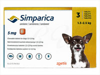 シンパリカ Simparica 80mg 体重 40kgの犬用 ノミ ダニの駆除 犬用 ペット医薬品個人輸入うさパラ通販